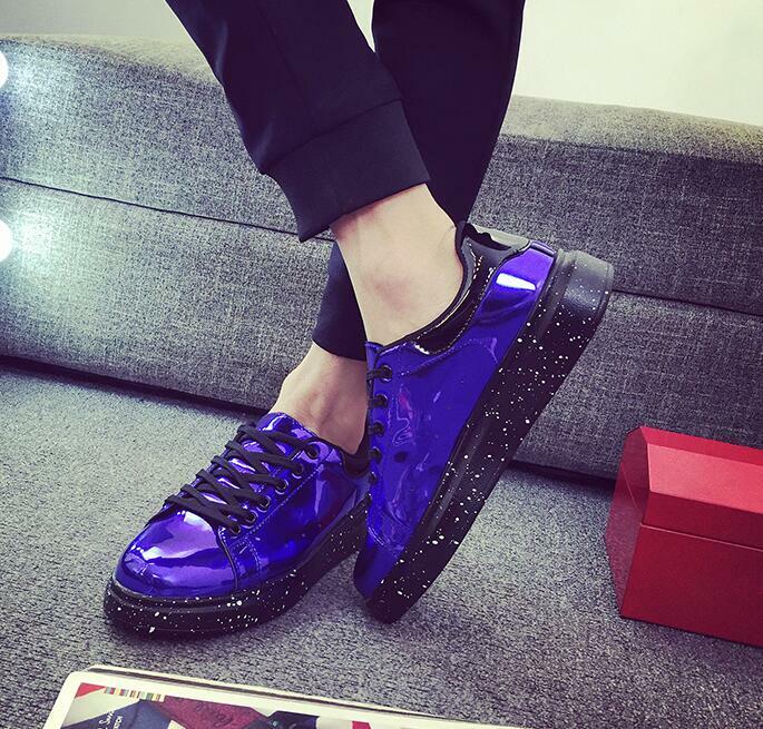 mens patent leather sneakers